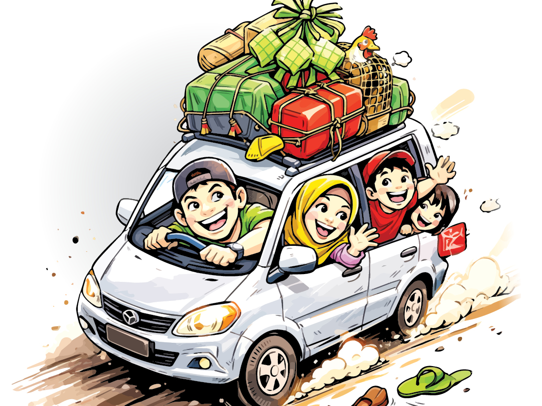 Ilustrasi mudik Lebaran