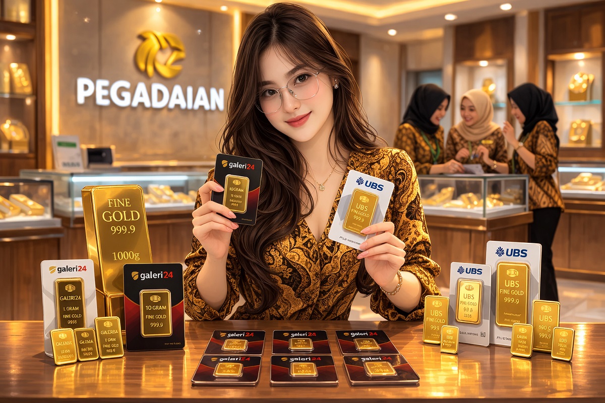 Emas UBS dan emas Galeri24, kompak anjlok hingga Rp27.000.