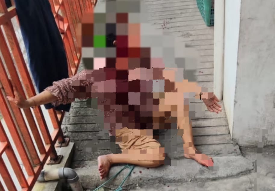 TIKAM: Korban diduga ditikam oleh IRT yang juga tetangga, saat ini pelaku telah diamankan.