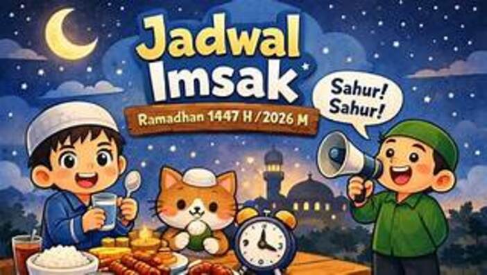 Jadwal imsak hari ini Kutai Barat Minggu 15 Maret.