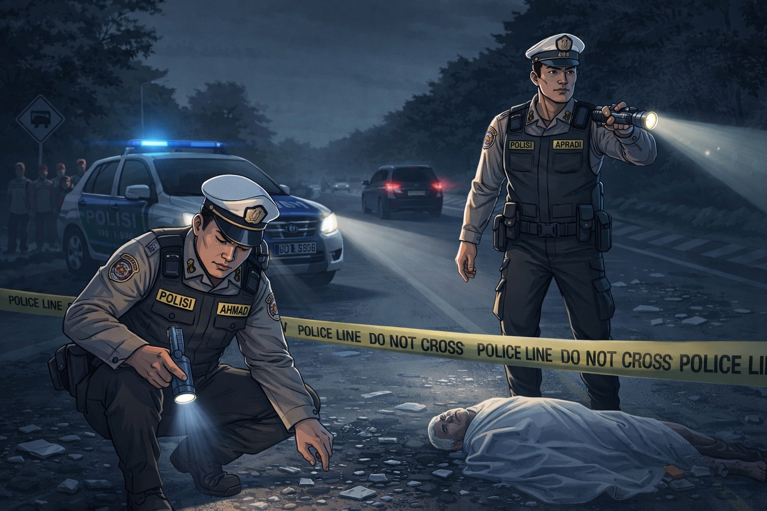 Ilustrasi laka lantas