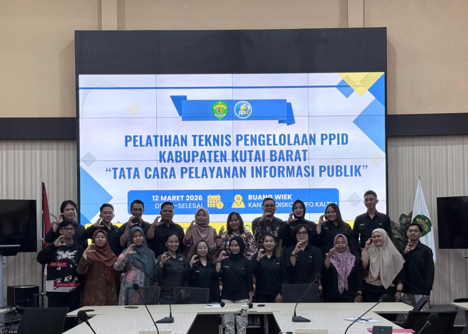 Jalankan amanat UU KIP, Diskominfo Kutai Barat ikuti pelatihan teknis PPID di Samarinda.