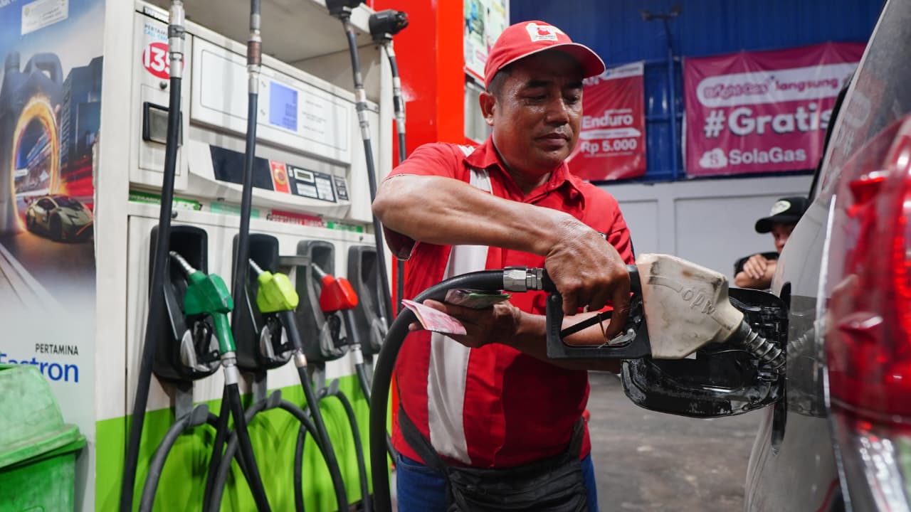 KEPASTIAN: Pertamina Patra Niaga mengamankan stok energi BBM maupun LPG demi mendukung kenyamanan warga selama mudik maupun arus balik Lebaran.  