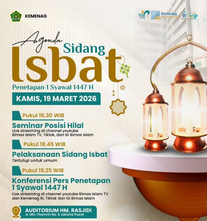 Link live streaming pengumuman Lebaran 2026.