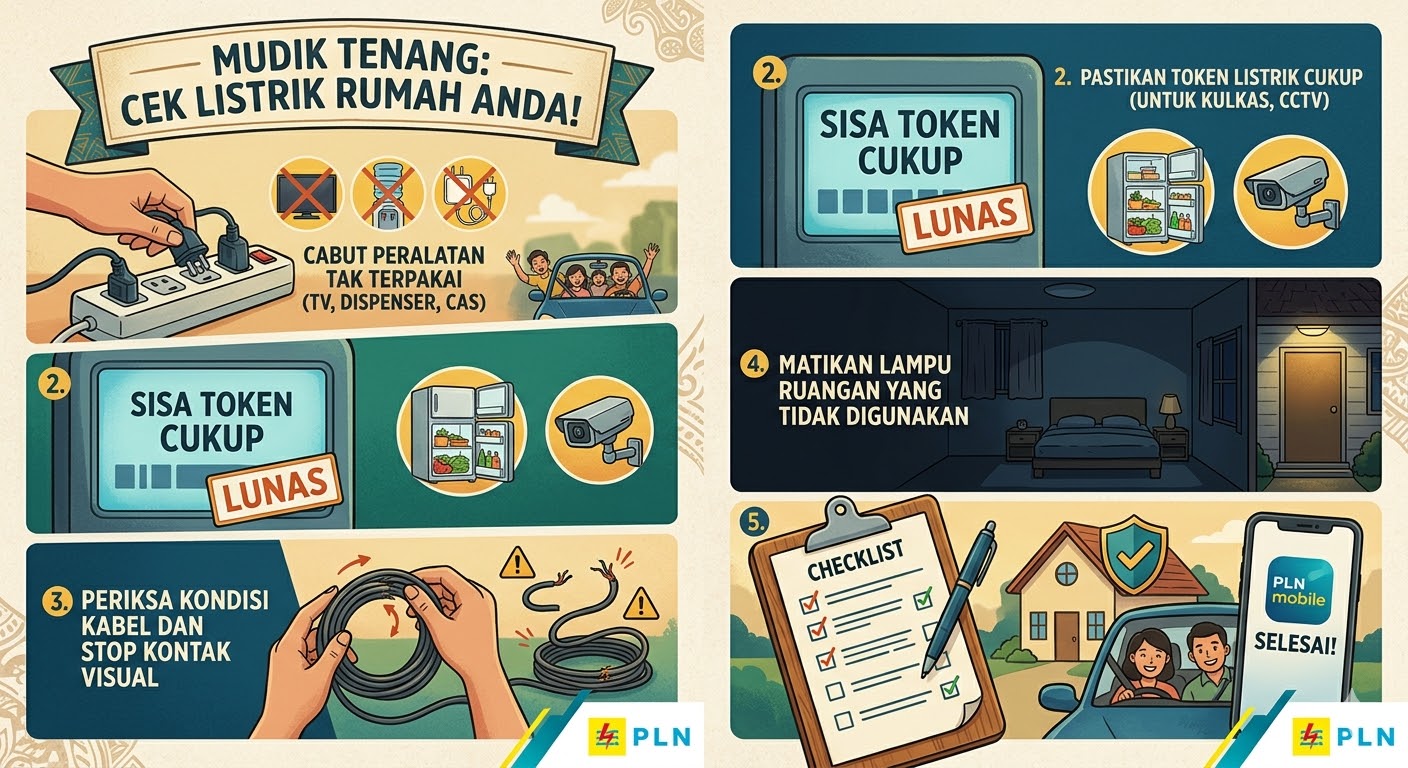 Ilustrasi mudik tenang.