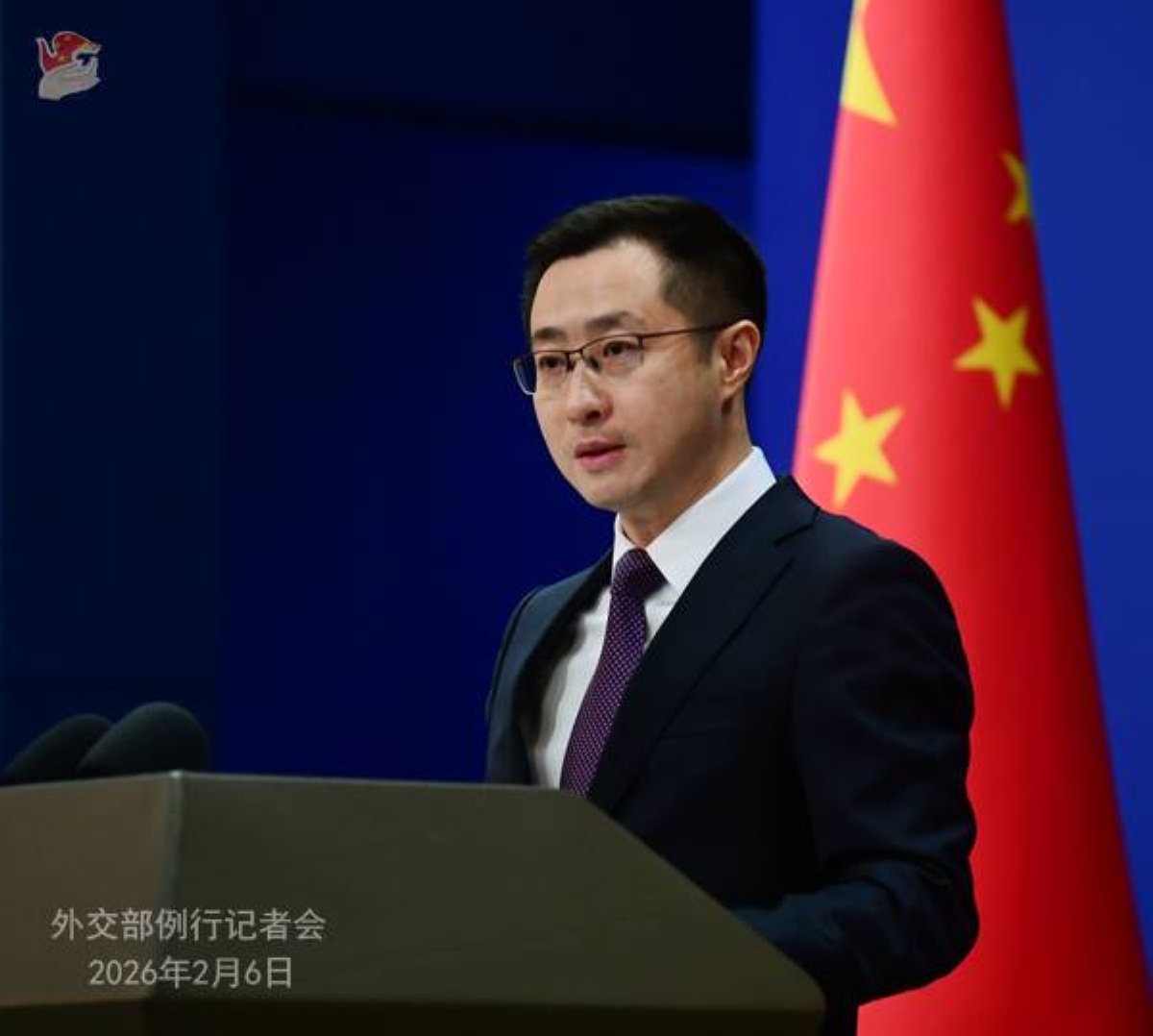 Juru bicara Kementerian Luar Negeri China Lin Jian. 