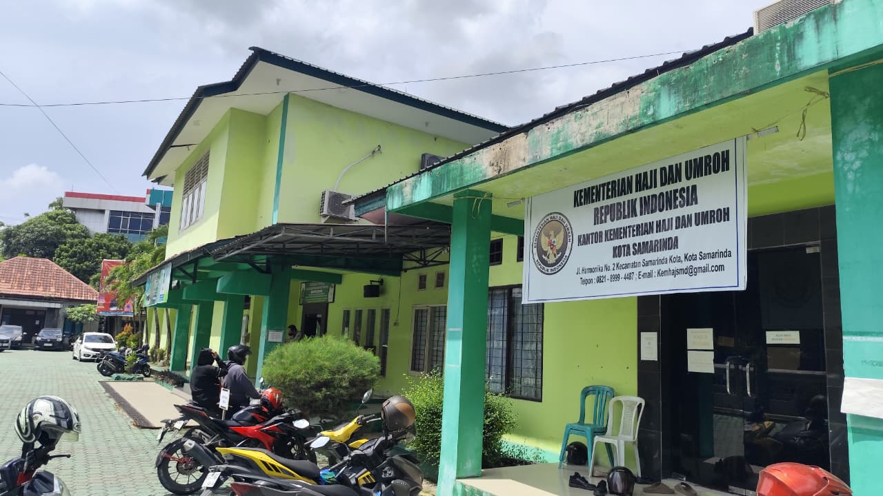 DINAS BARU: Kantor Kemenhaj Samarinda yang sebelumnya merupakan ruang bidang PHU, di Jalan Harmonika, Kecamatan Samarinda Kota. 