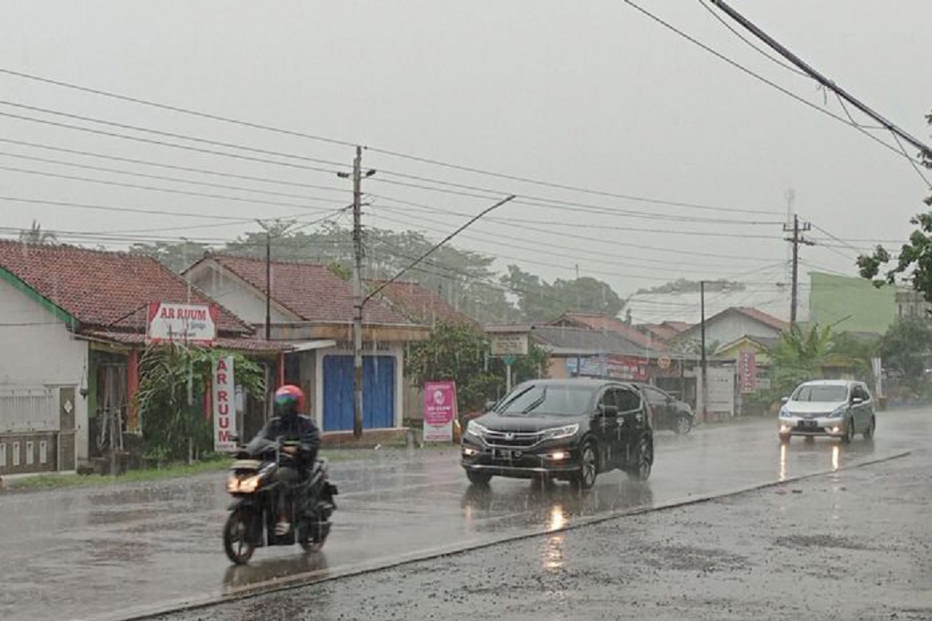 Ilustrasi hujan ringan.