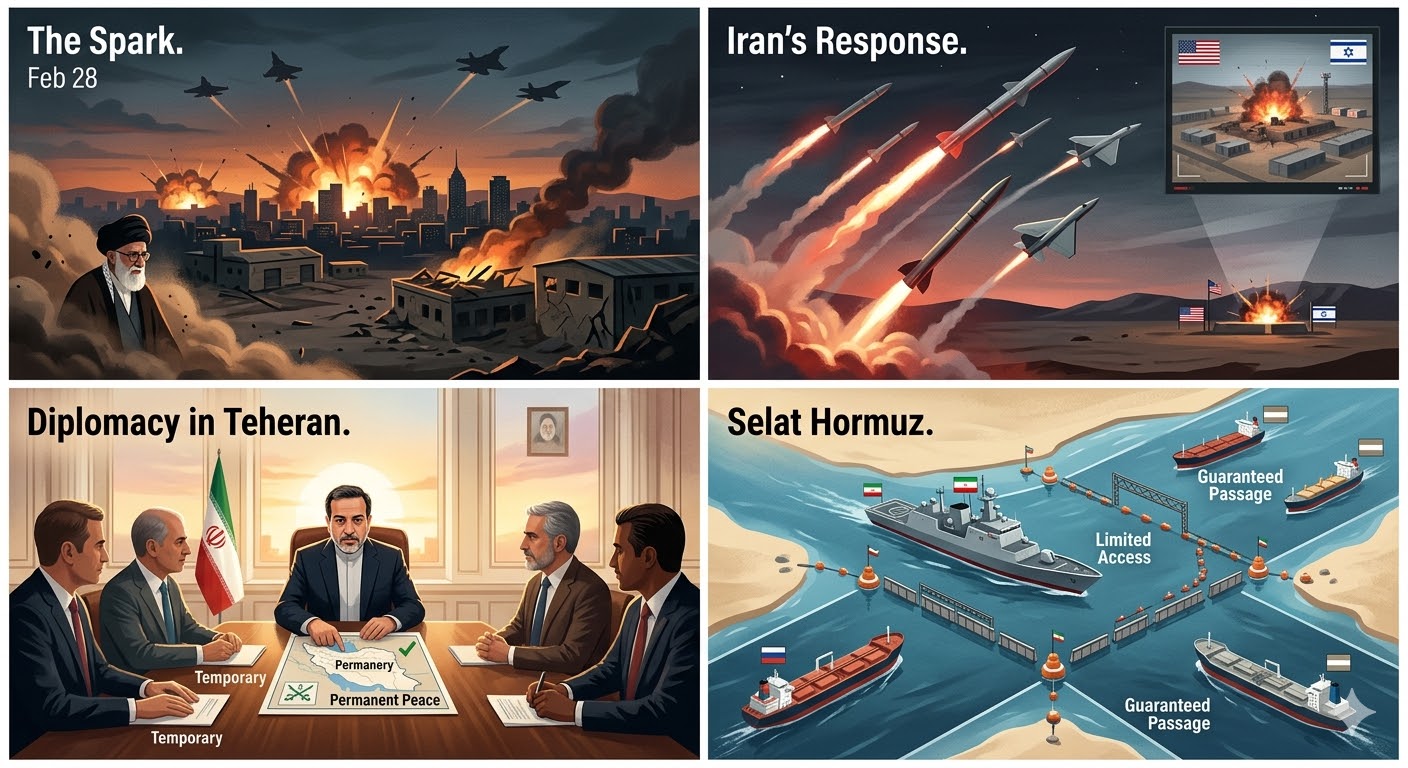 Ilustrasi respons Iran terhadap opsi gencatan senjata.