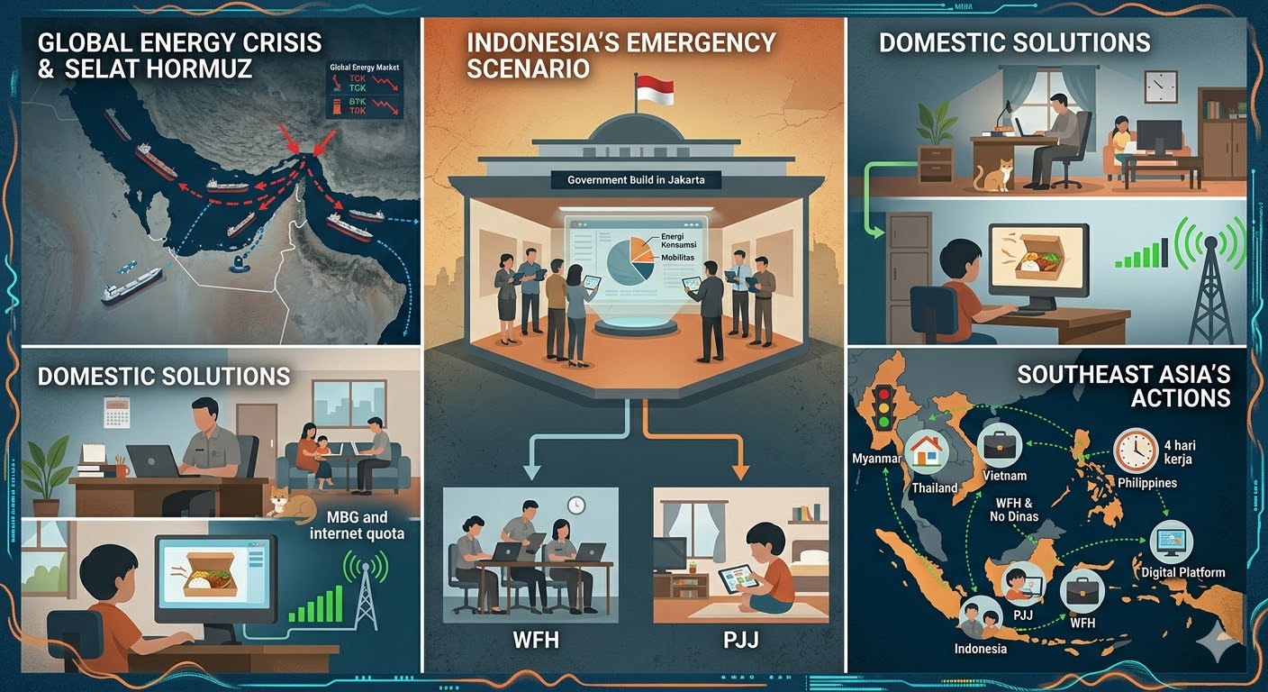 Ilustrasi skenario Indonesia di dalam menghadapi krisis energi imbas geopolitik global.