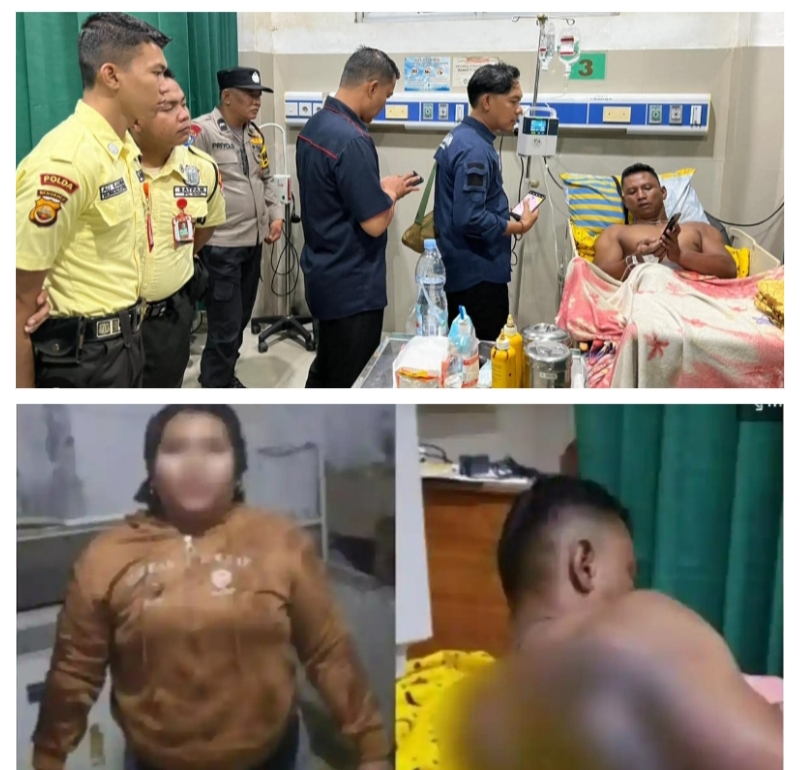 Ahmad Nugroho dibakar hidup-hidup mantan pacarnya, mengalami luka bakar hingga 36 persen. (Foto ist)