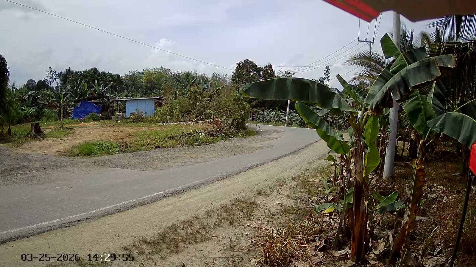Salah satu titik CCTV yang dipasang BBPJN Kaltim di plant KM 3+200 Kampung Dingin, Muara Lawa, untuk pantau arus mudik Lebaran.