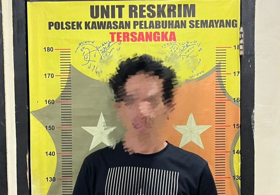ANIAYA: Pelaku penganiayaan diamankan di Polsek Kawasan Pelabuhan Semayang Balikpapan.