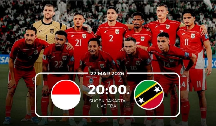 Link live streaming Timnas Indonesia vs Saint Kitts and Nevis malam ini.