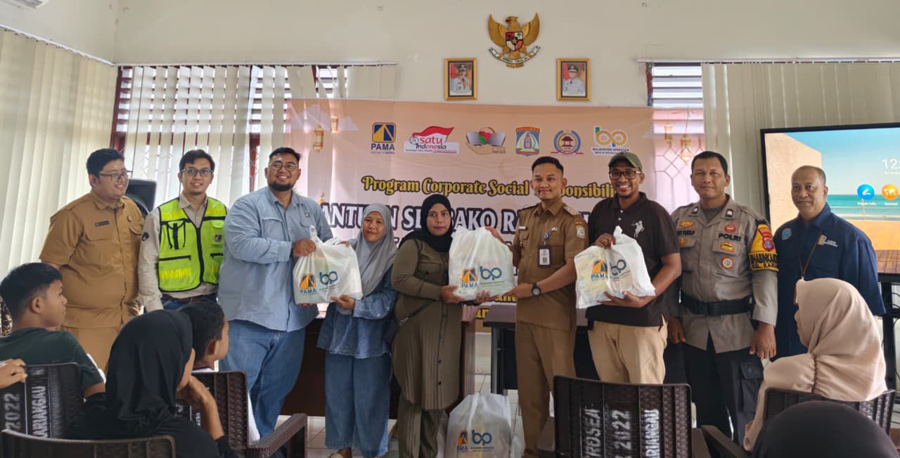 DISTRIBUSI PROGRAM: Program bantuan CSR PAMA BPOP menyasar 323 paket sembako yang akan didistribusikan kepada masyarakat kategori keluarga kurang mampu.