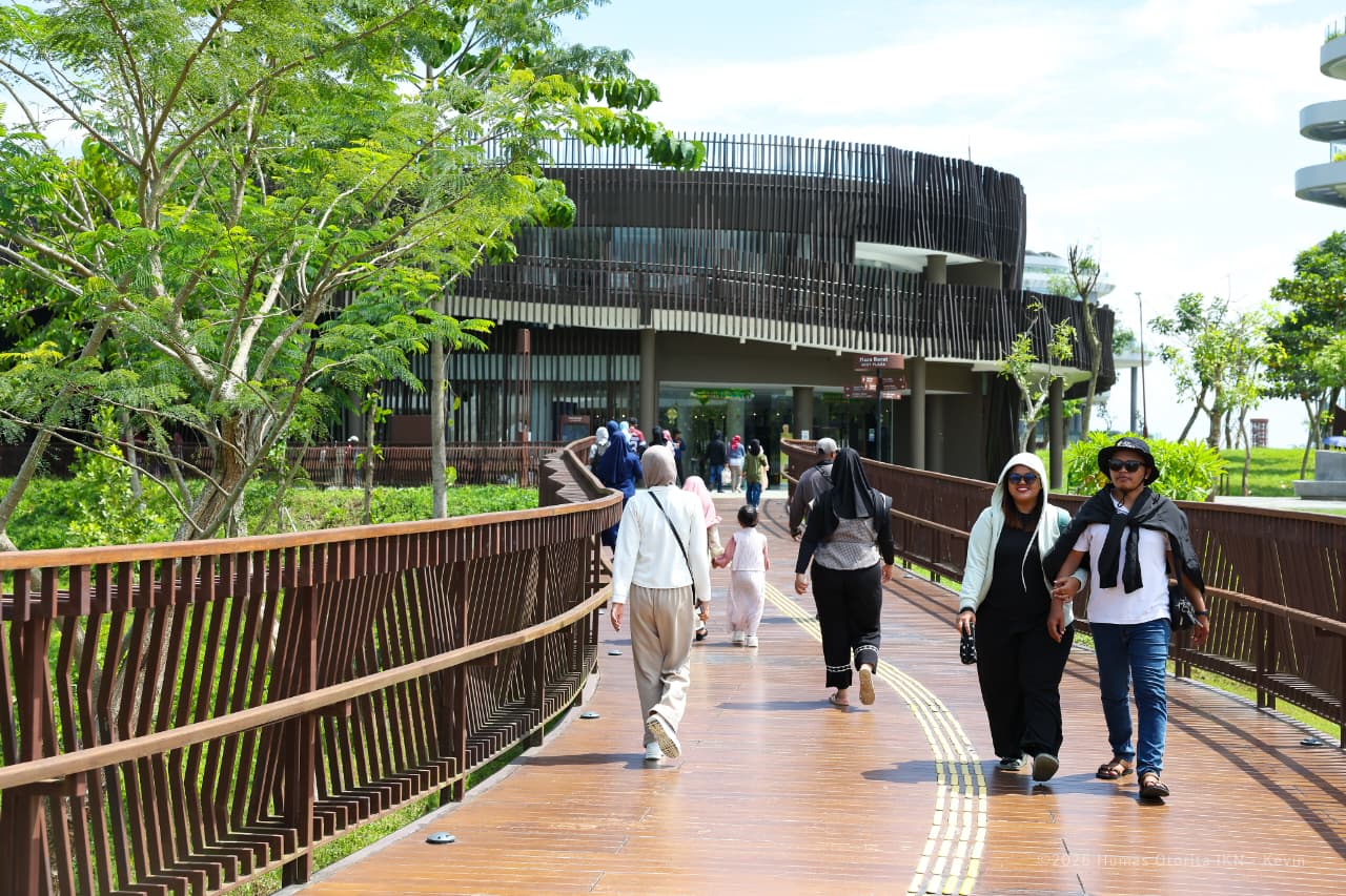 Kawasan IKN yang dikunjungi wisatawan.
