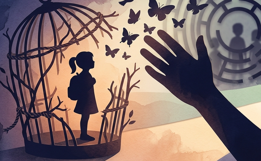 Ilustrasi perdagangan anak. 