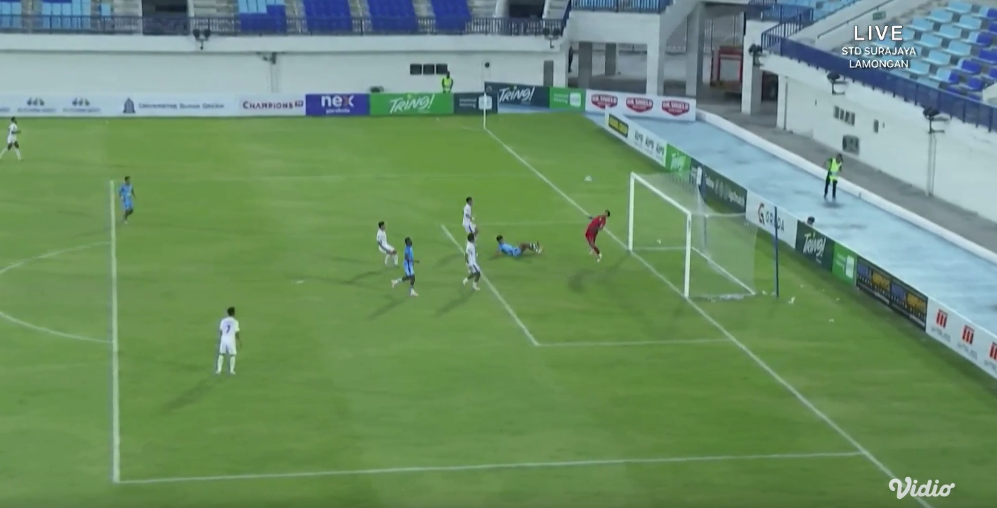 Gol kedua Persela Lamongan atas Persiba. Hasil akhir Persela vs Persiba skor 2-0. (Foto: Tangkapan Layar)