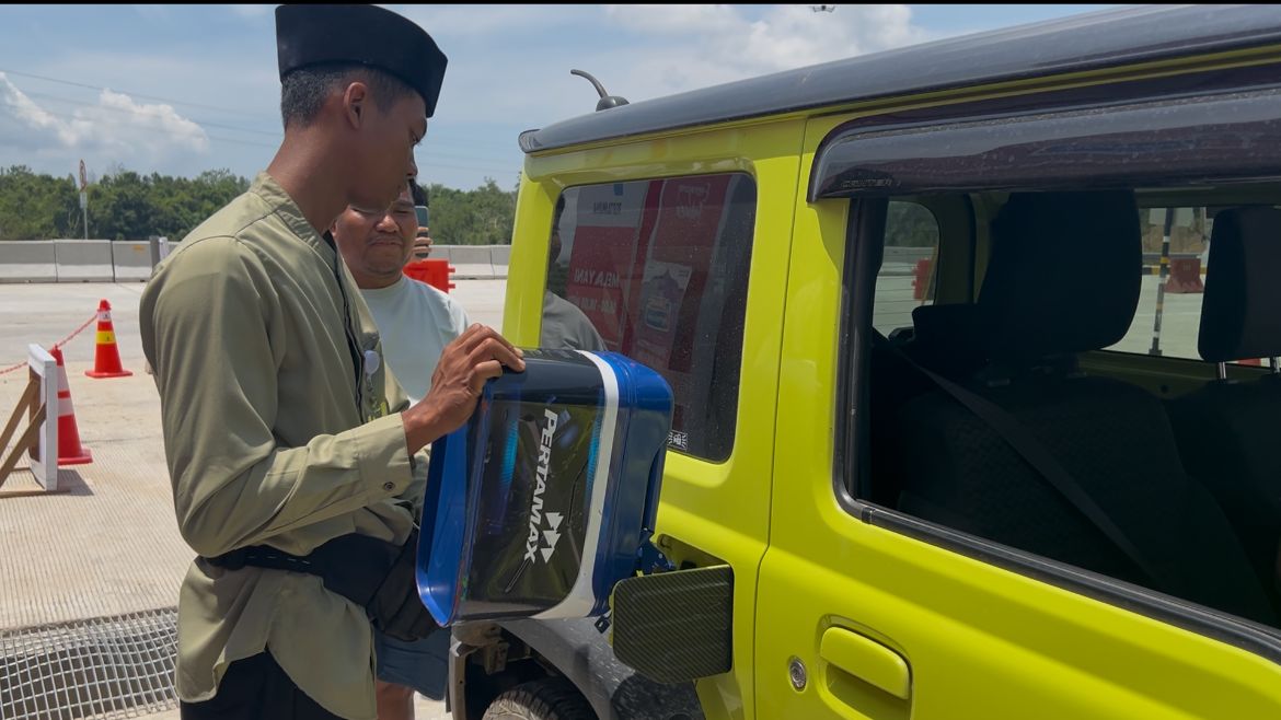 MUDIK NYAMAN: Selain menjadi tempat beristirahat, Serambi My Pertamina juga memudahkan pengendara dalam mengakses bahan bakar tanpa harus keluar tol.  