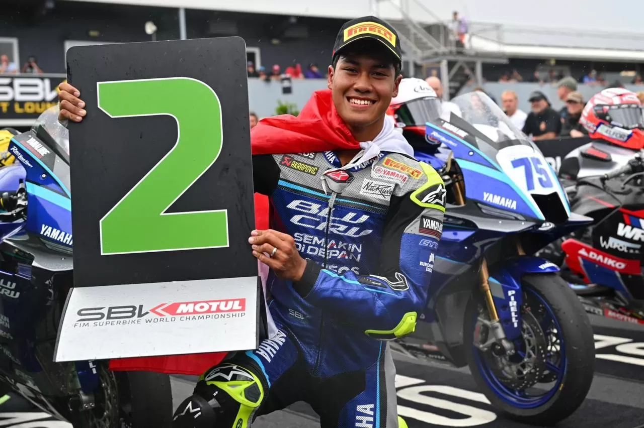 TARGET TINGGI: Motivasi dan kepercayaan diri Aldi Satya bertambah karena naik podium 2 race 2 putaran pembuka di sirkuit Phillip Island Australia, akhir Februari.  