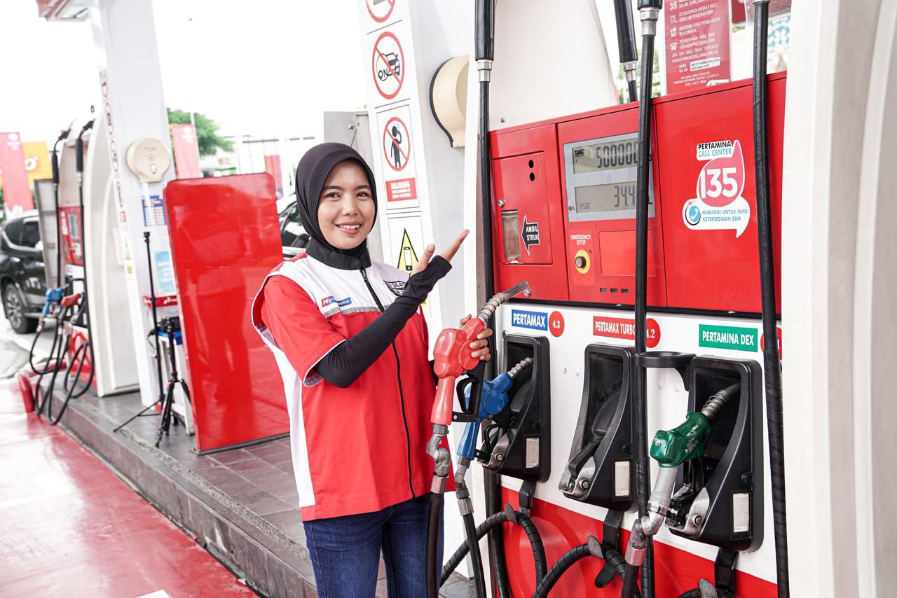 BBM PILIHAN: Salah satu SPBU penyedia Pertamax Series. BBM jenis ini menjadi pilihan utama masyarakat selama arus mudik dan balik Lebaran 2026.  