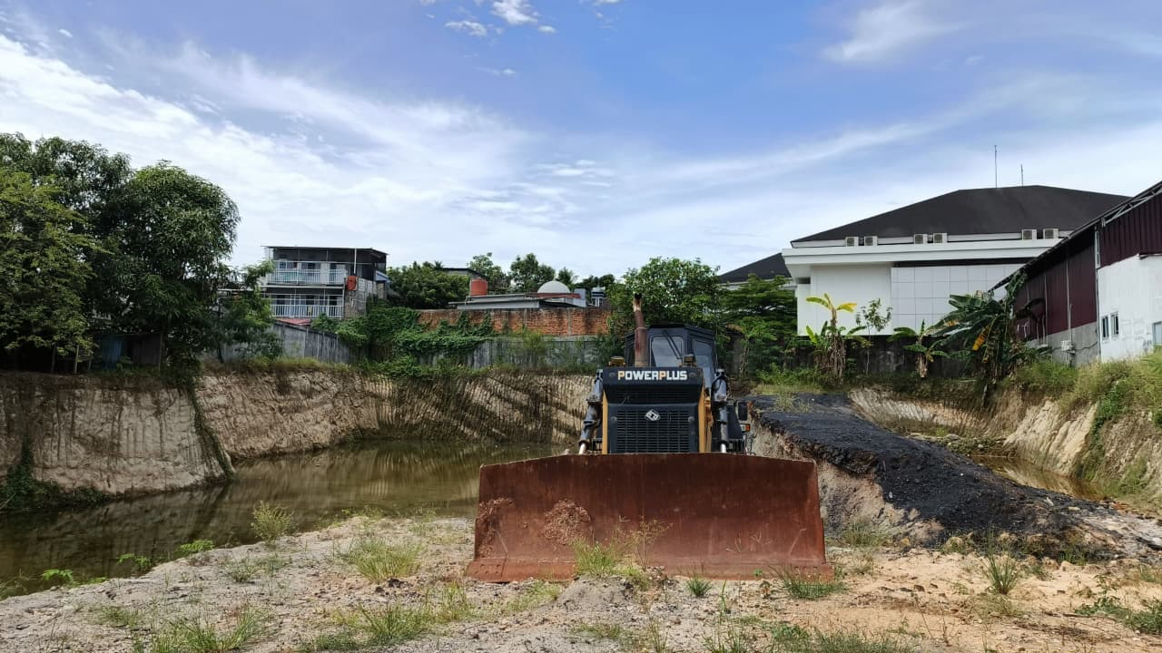 KLARIFIKASI: Lokasi galian di belakang rumah jabatan Wawali Samarinda yang sempat diduga aktivitas tambang.