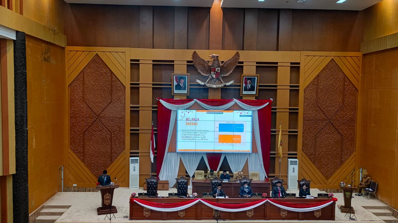 PARIPURNA: Rapat Paripurna DPRD Samarinda masa persidangan I 2026 dengan agenda penyampaian LKPj Wali Kota Samarinda tahun anggaran 2025 kepada DPRD Samarinda. HAFIZ/KP