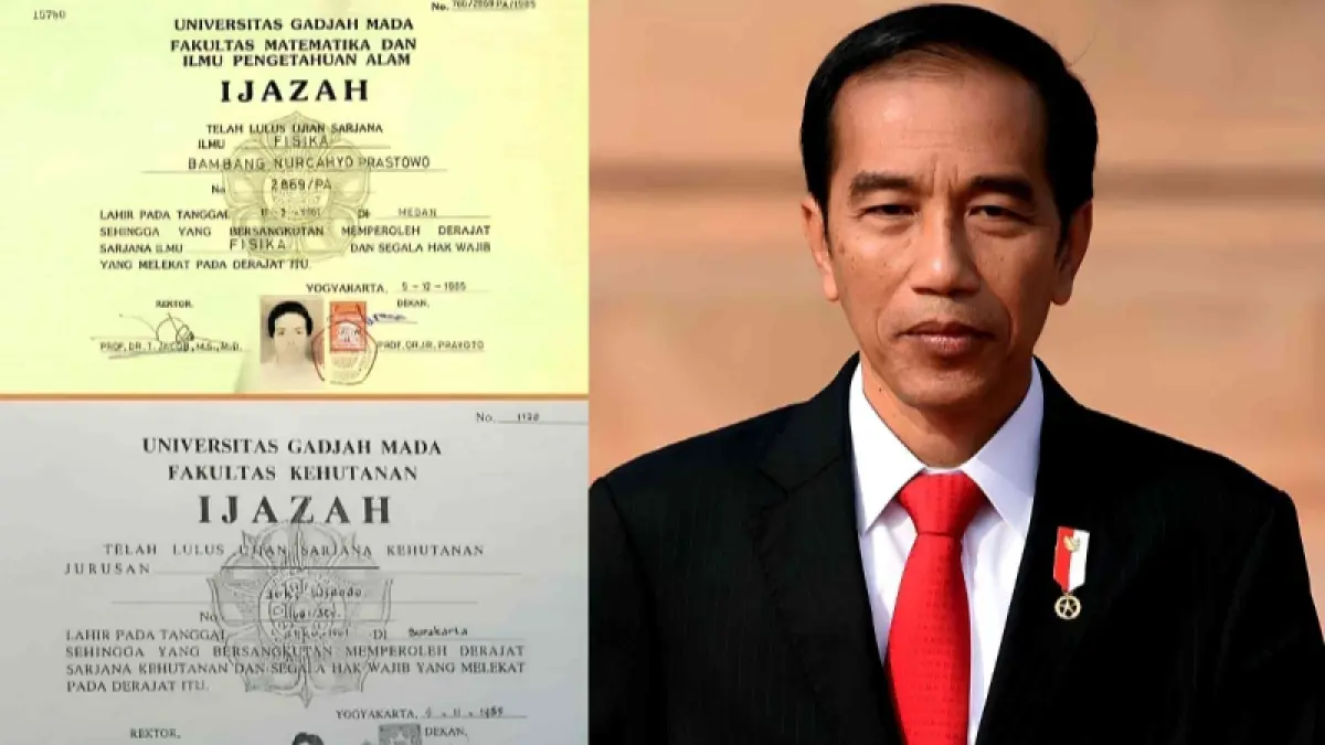 Kolase foto menampilkan dokumen ijazah yang dikaitkan dengan Joko Widodo. (Foto ist)