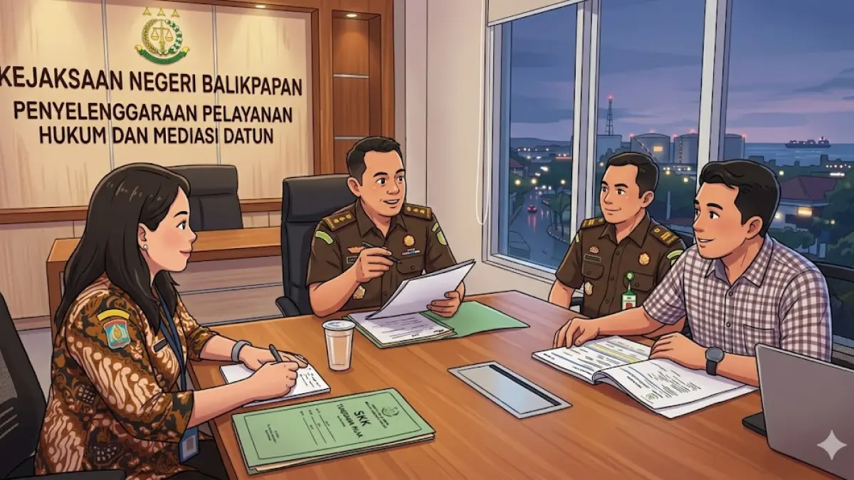 Ilustrasi Kejari Balikpapan. (AI Generate)