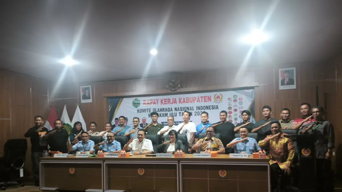 KONI Mahulu menggelar Rakerkab di Gedung KONI Kaltim, Samarinda, sebagai persiapan Musorkablub yang dijadwalkan berlangsung Sabtu (4/4/2026). (HUMAS KONI MAHULU)