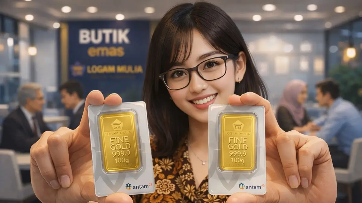 Harga emas Antam hari ini 4 April 2026 stabil tidak ada perubahan. (Generate AI)