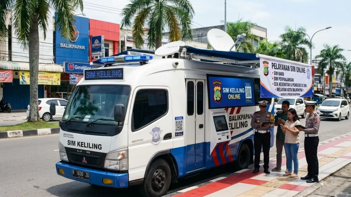 KELILING: Mobil operasional SIM Keliling Polresta Balikpapan.(Foto: Ilustrasi)