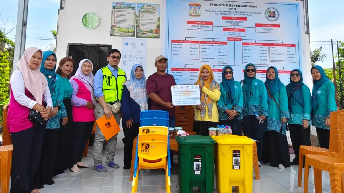 PENYALURAN: PAMA BPOP menyalurkan bantuan sarana dan prasarana (sapras) bagi sejumlah Pos Pelayanan Terpadu (Posyandu) di wilayah Manggar, Balikpapan. (PAMA BPOP)