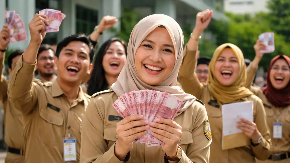 Ilustrasi gaji ke 13 PNS.