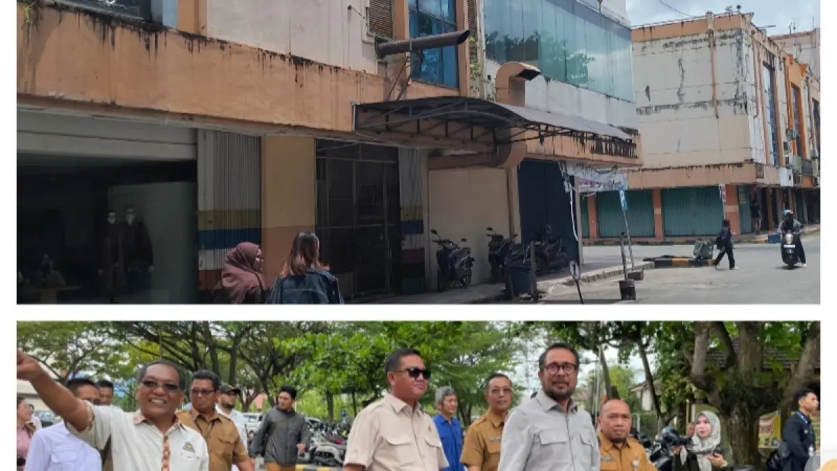 DPRD Kaltim saat meninjau Mal Lembuswana, Senin (6/4/2026). (Bayu/KP)