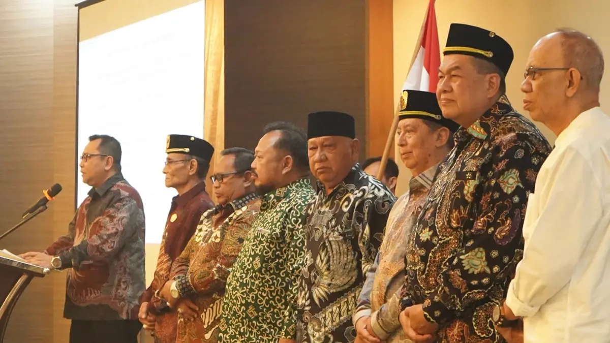 Momen Halalbihalal sekaligus Pengukuhan Pengurus Kerukunan Keluarga Bumi Senyiur (KKBS) pada Sabtu (3/4).