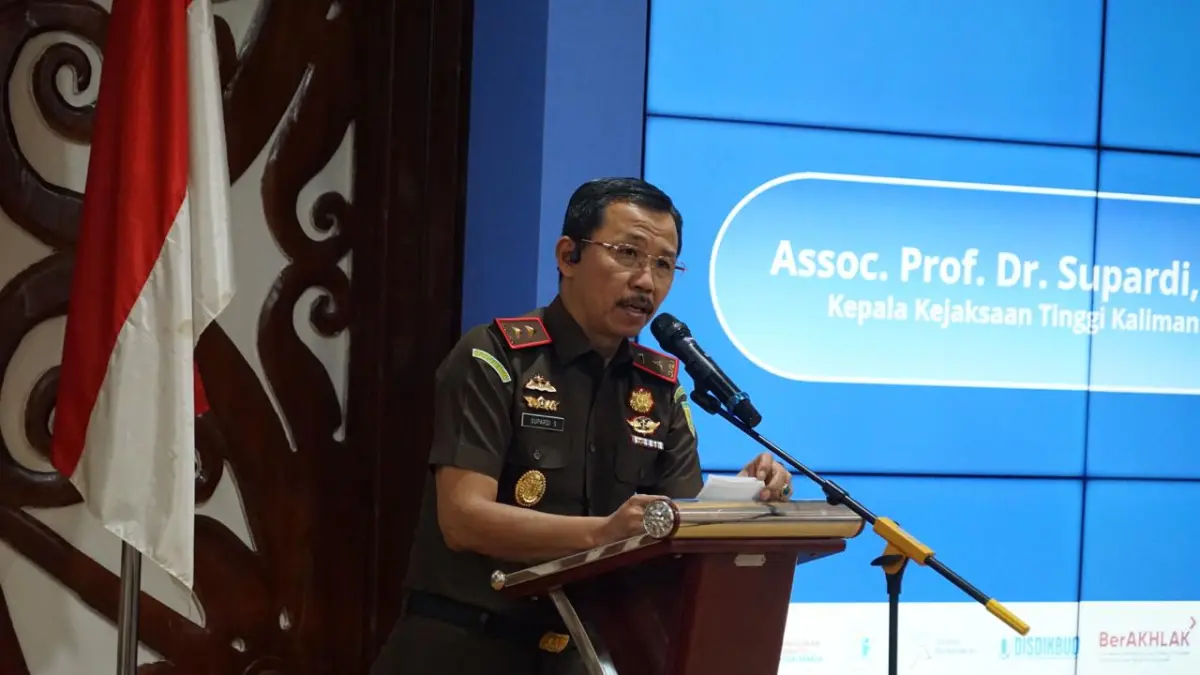 AGEN PERUBAHAN: Kepala Kejati Kaltim, Supardi, saat memberikan arahan pada peluncuran DPSH 2026. 