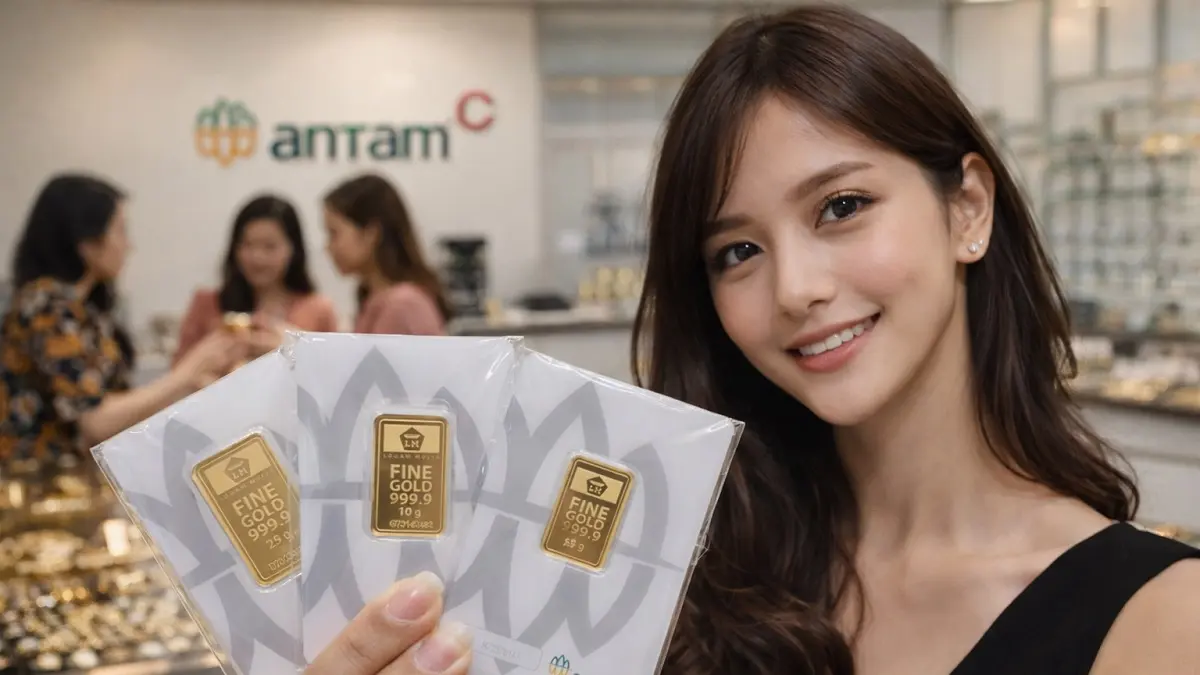 Harga emas Antam hari ini 8 April 2026, berada di level Rp2,83 Juta. (Generate AI)