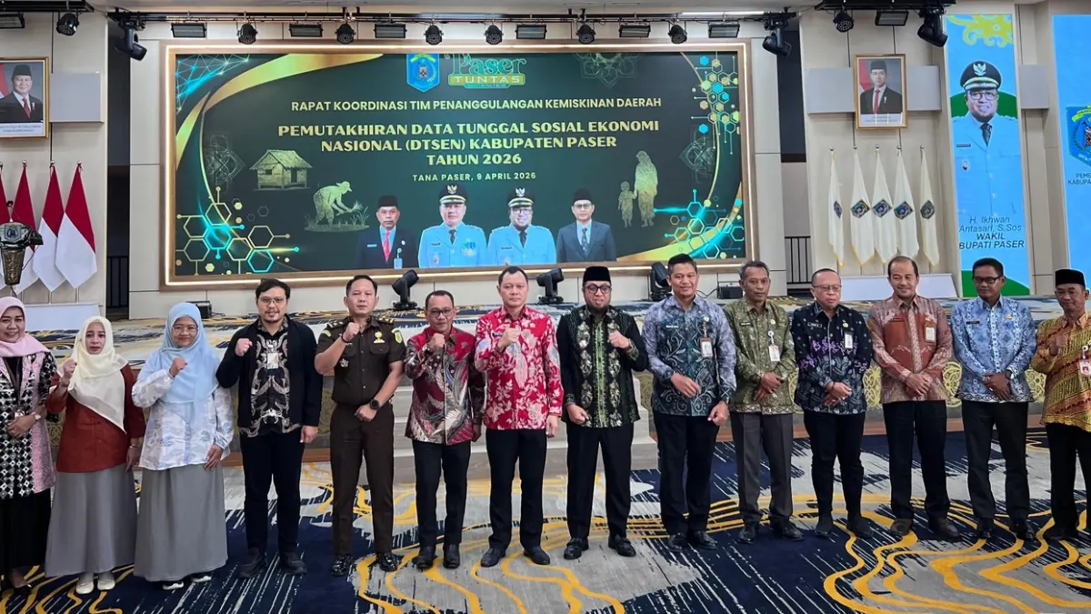 DATA: Pemkab Paser menggelar rapat pemutakhiran data tunggal sosial ekonomi nasional (DTSEN) dengan berbagai stakeholder, Kamis (9/4/2026). 