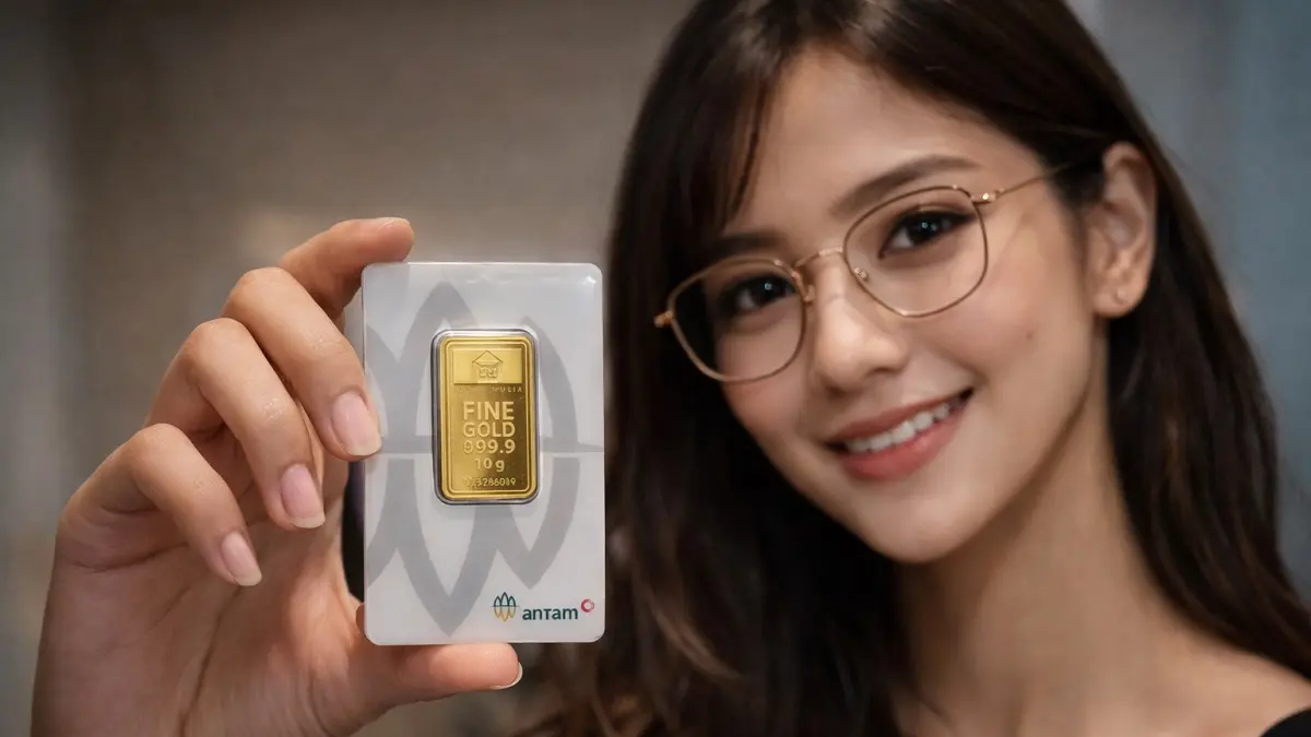 Update harga emas Antam hari ini 10 April 2026 menguat Rp7.000, Buyback ikut naik.