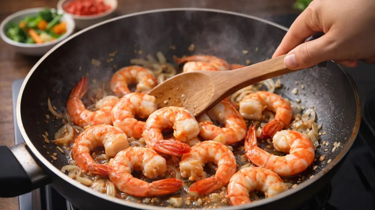 ilustrasi udang. Cara membersihkan udang yang benar agar tidak amis.