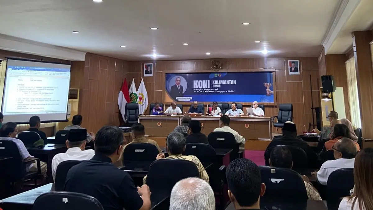 Musorprov KONI Kaltim kian dekat. Rapat pleno mematangkan jadwal dan memperketat syarat calon ketua periode 2026–2030 di Samarinda, Jumat (10/4/2026). (NASYA RAHAYA/KALTIM POST)