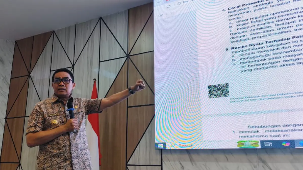 Wali Kota Andi Harun memprotes pengalihan beban fiskal pembiayan BPJS dari Pemprov ke Pemkot terhadap 49 ribu warga miskin di Samarinda. (Foto: Denny Saputra)