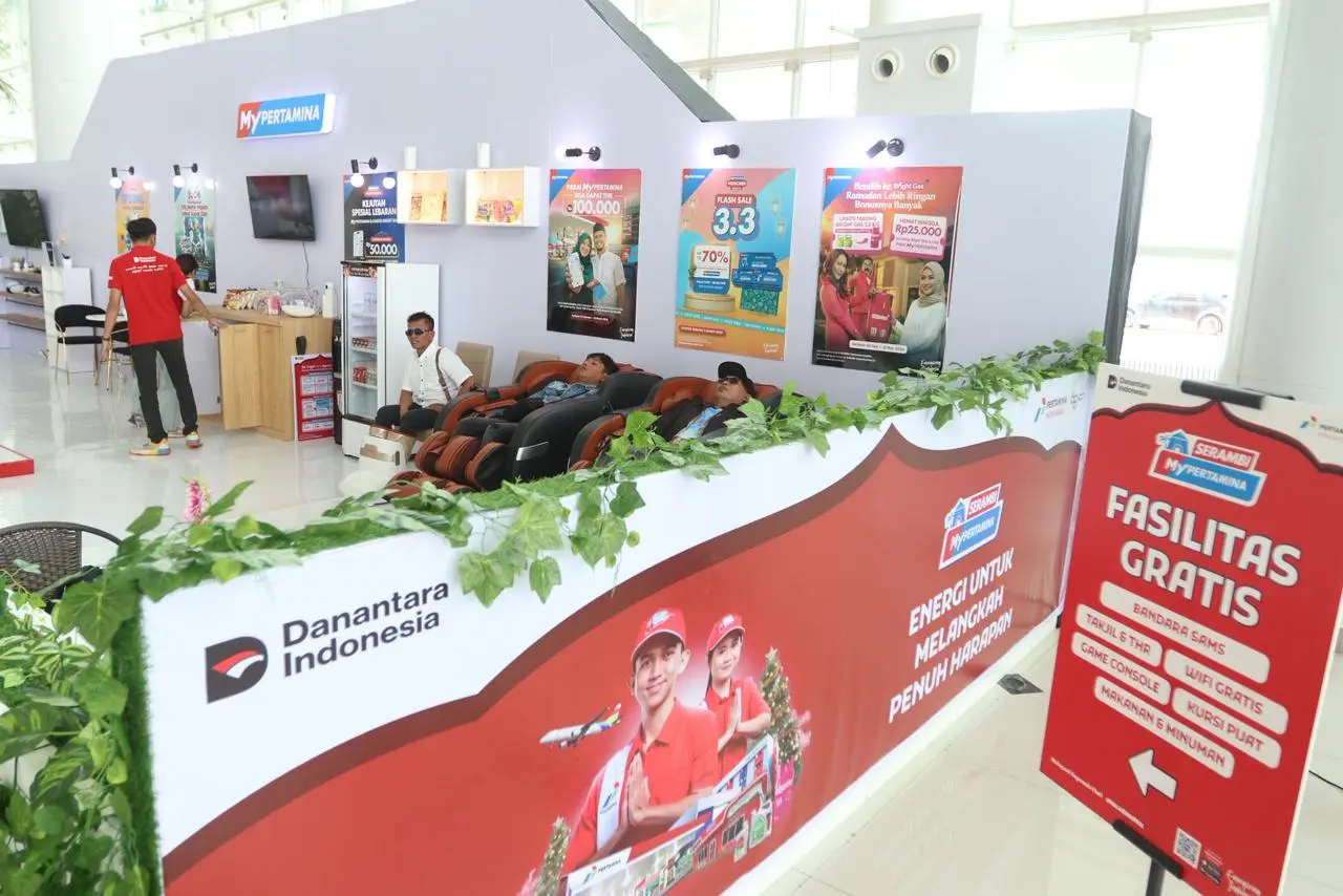 Beragam layanan dan fasilitas gratis dapat di nikmati di booth Serambi MyPertamina.