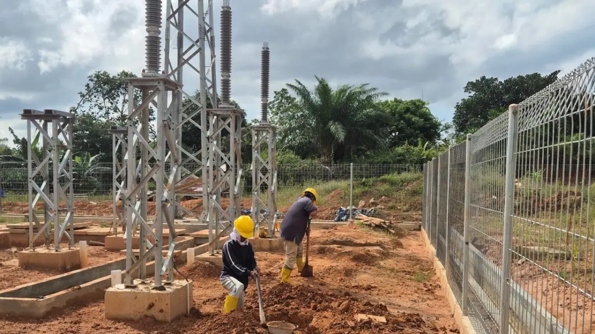 PACU PROYEK: Pelaksanaan pekerjaan sipil GI 150 kV Grogot di Kabupaten Paser