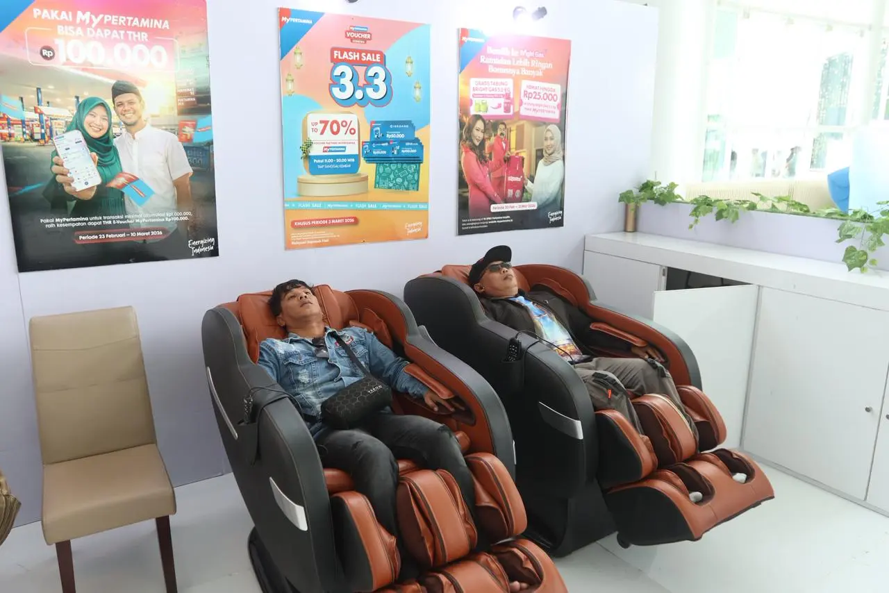 Perjalanan mudik menjadi lebih nyaman dengan beristirahat sejenak.