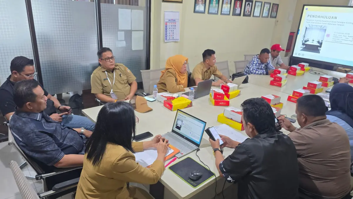 Rapat koordinasi antara Disparpora Balikpapan dan KONI berlangsung Senin (13/4) sore.