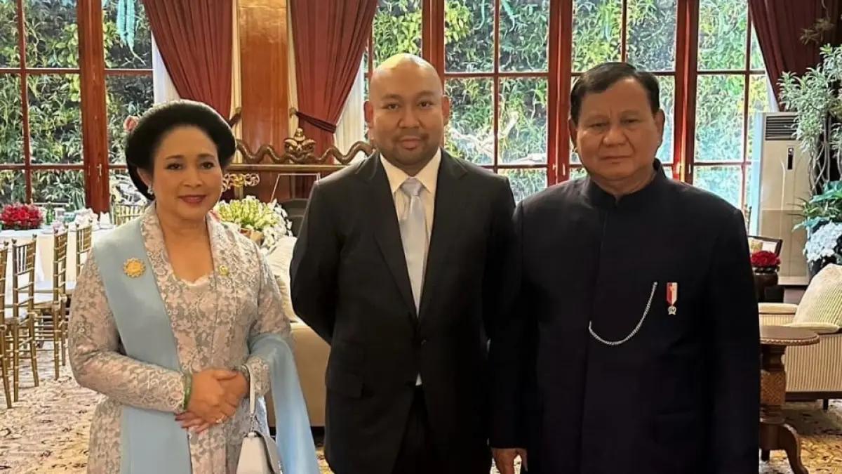 Titiek Soeharto bersama Didiet dan Prabowo Subianto.