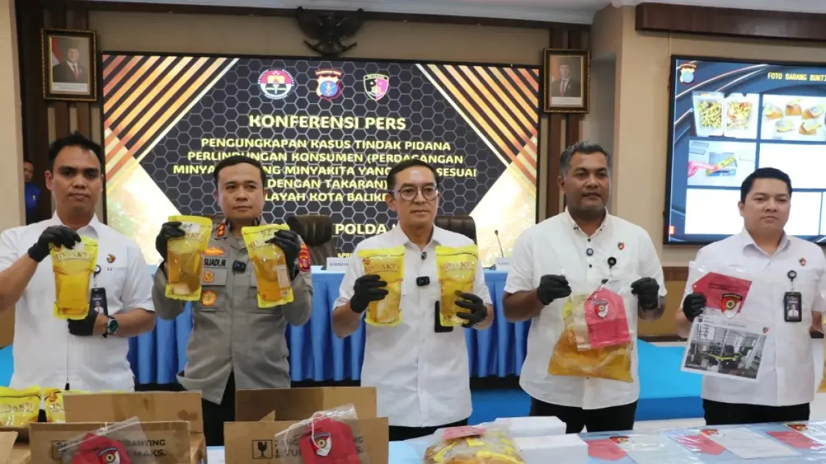 CURANG: Dugaan praktik curang peredaran minyak goreng bersubsidi diungkap Subdit Indagsi Ditreskrimsus Polda Kaltim.