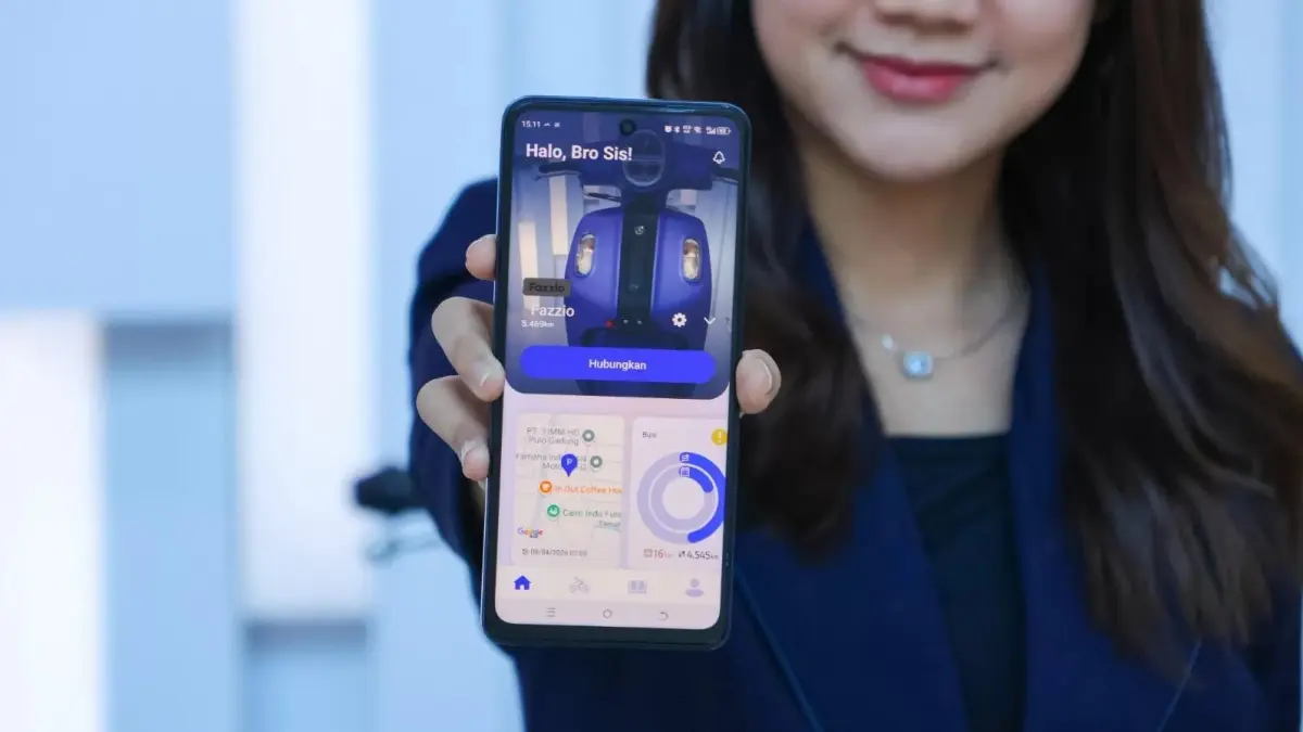 INOVATIF: Aplikasi Y-ON menggabungkan fungsi aplikasi Y-Connect dan My Yamaha Motor, sehingga memudahkan mengakses informasi, layanan, serta fitur pendukung berkendara dalam satu aplikasi.